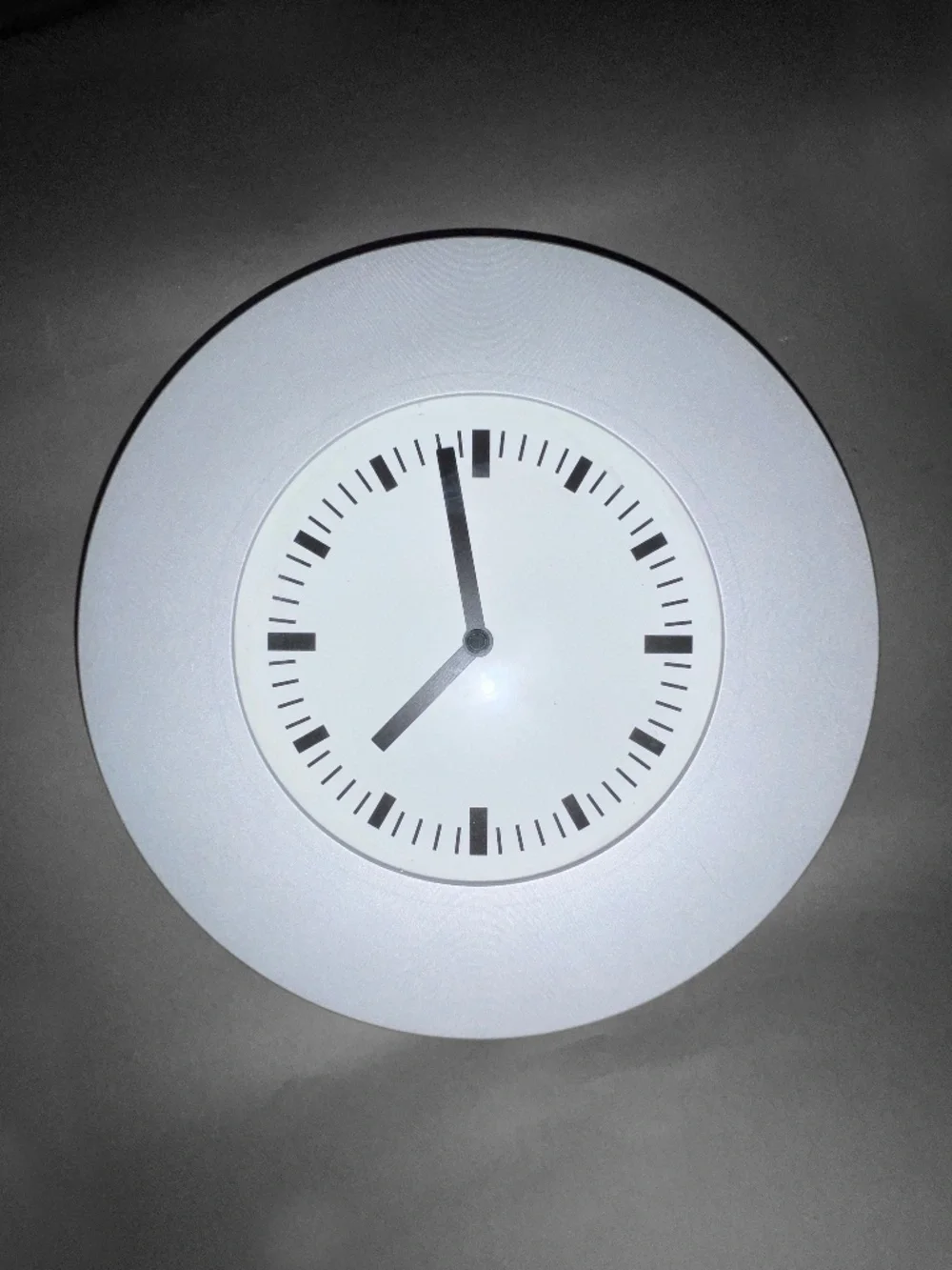 Ikea Matte Silver Round Wall Clock